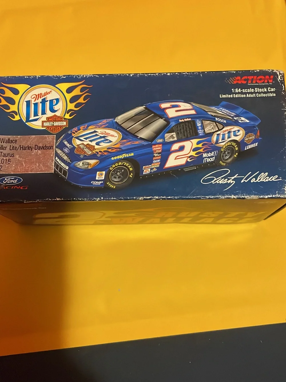 Diecast Miller Lite #2 Blue NASCAR Stock Car
